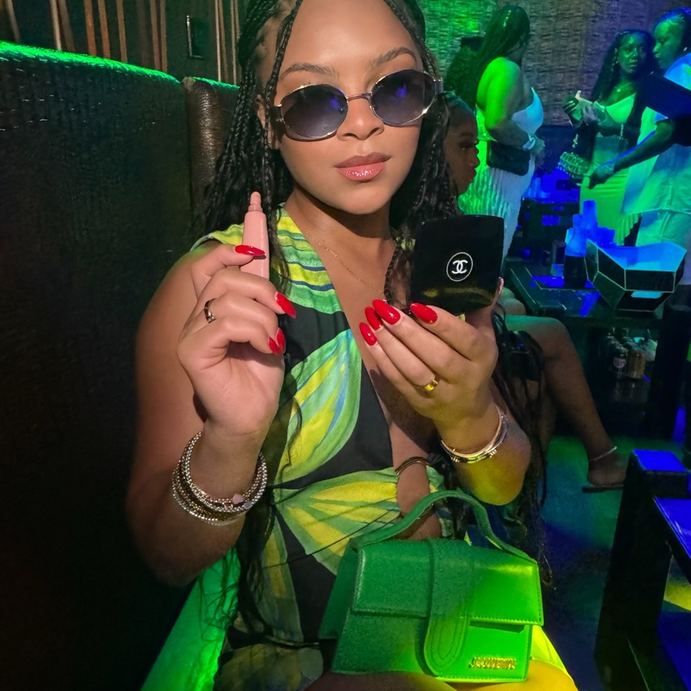 Louisa Ballou Green and Yellow Mini Dress